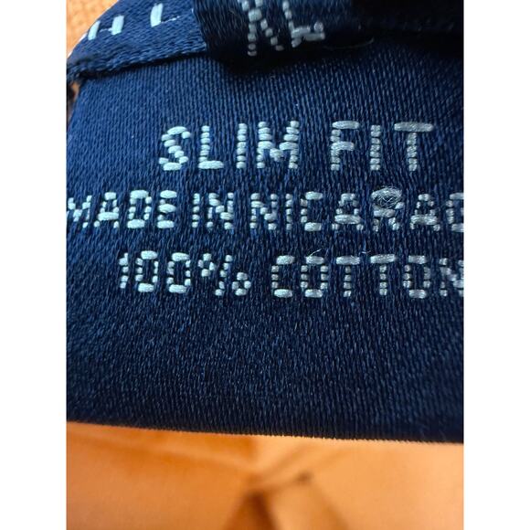 VTG 90's Ralph Lauren Sport Polo Shirt Womens XL Orange Pony Preppy Slim Top - Picture 4 of 5